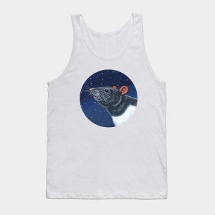 Grey Hooded Rat Tank Top